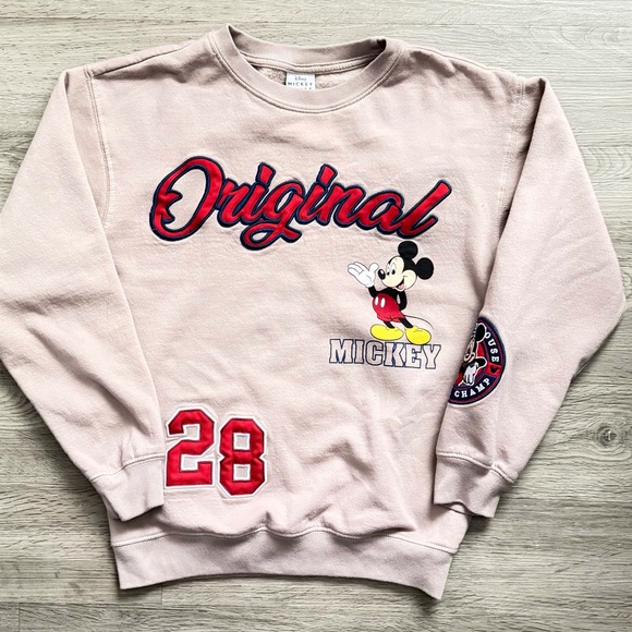Disney Other - Disney Mickey Mouse Beige Crewneck Sweater